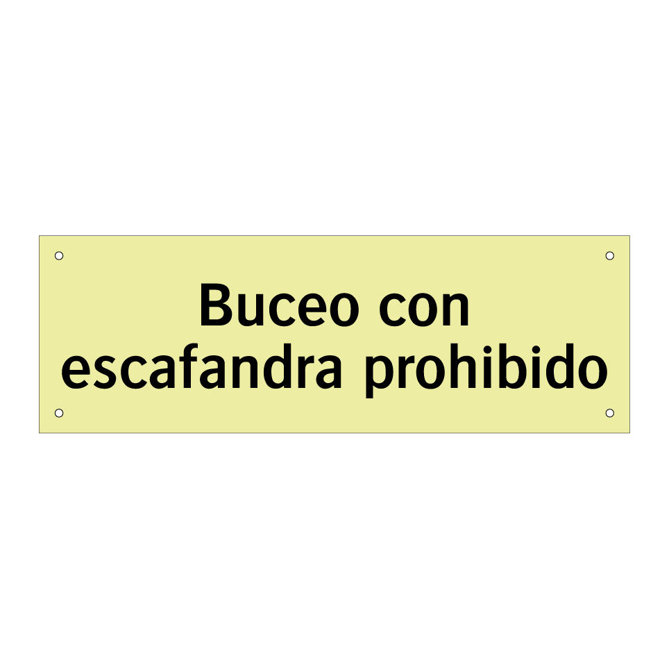 Buceo con escafandra prohibido