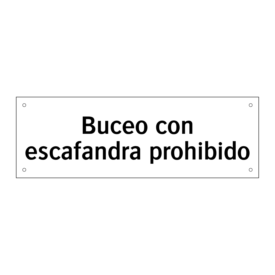 Buceo con escafandra prohibido