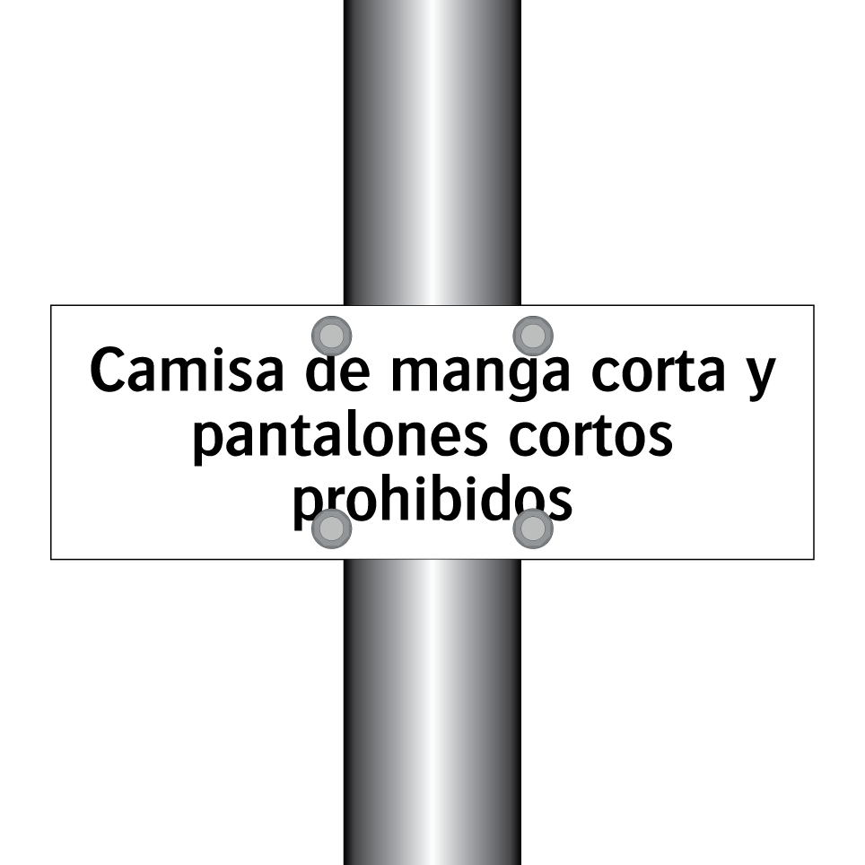 Camisa de manga corta y pantalones cortos prohibidos