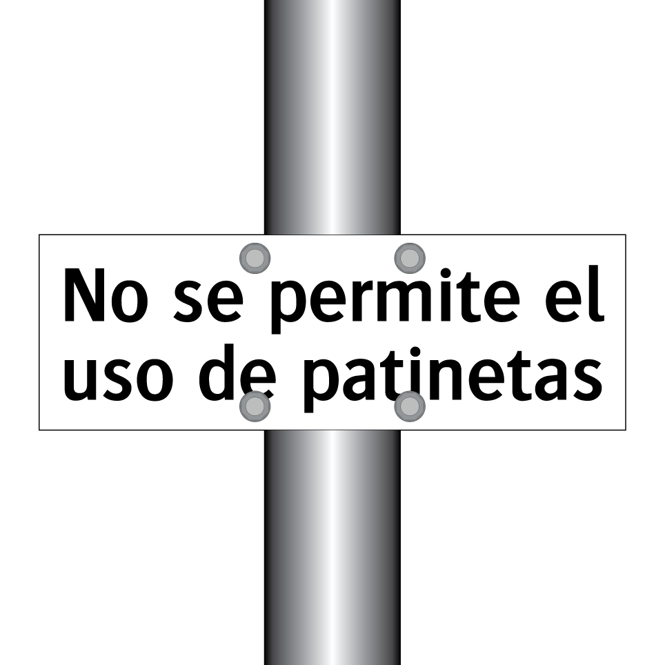 No se permite el uso de patinetas