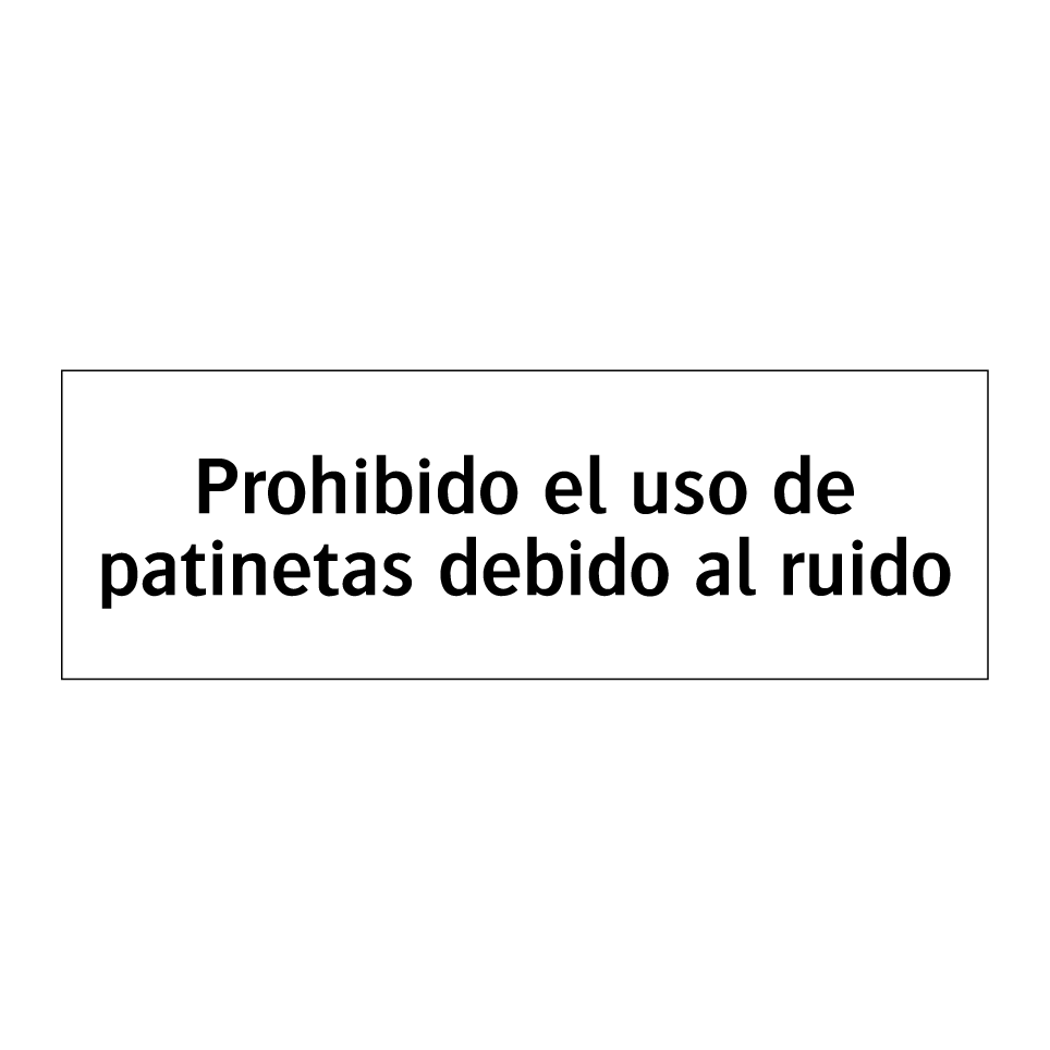 Prohibido el uso de patinetas debido al ruido