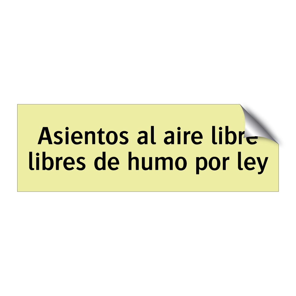 Asientos al aire libre libres de humo por ley