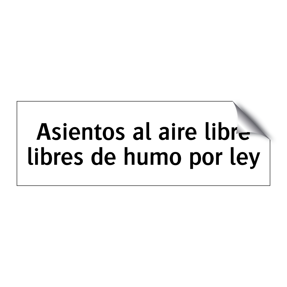 Asientos al aire libre libres de humo por ley