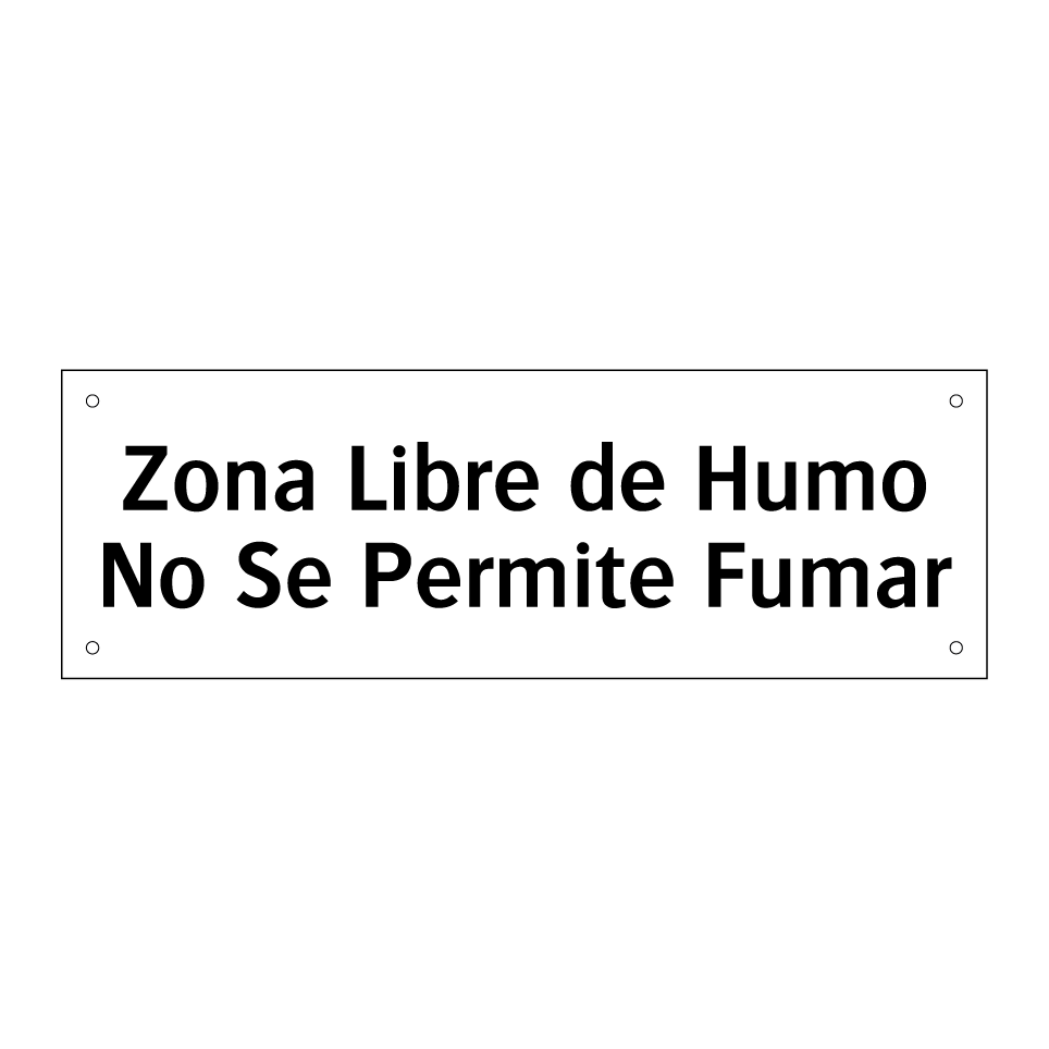 Zona Libre de Humo No Se Permite Fumar