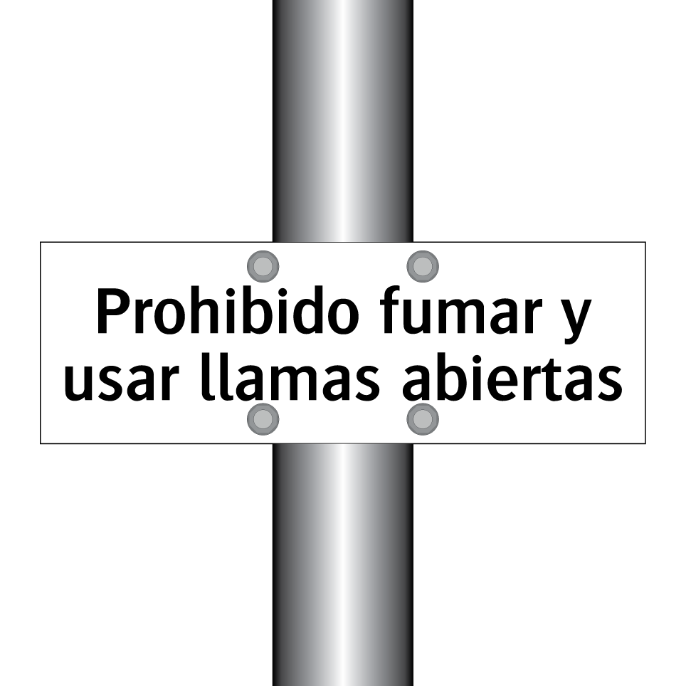 Prohibido fumar y usar llamas abiertas
