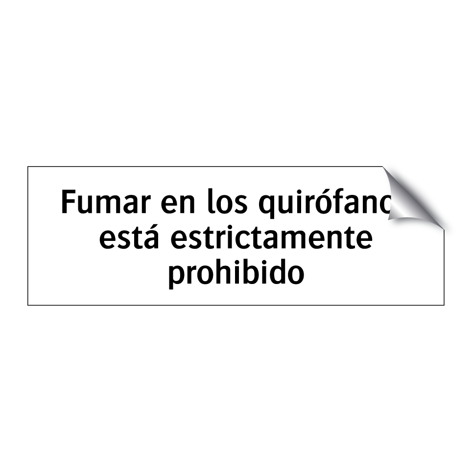 Fumar en los quirófanos está estrictamente prohibido
