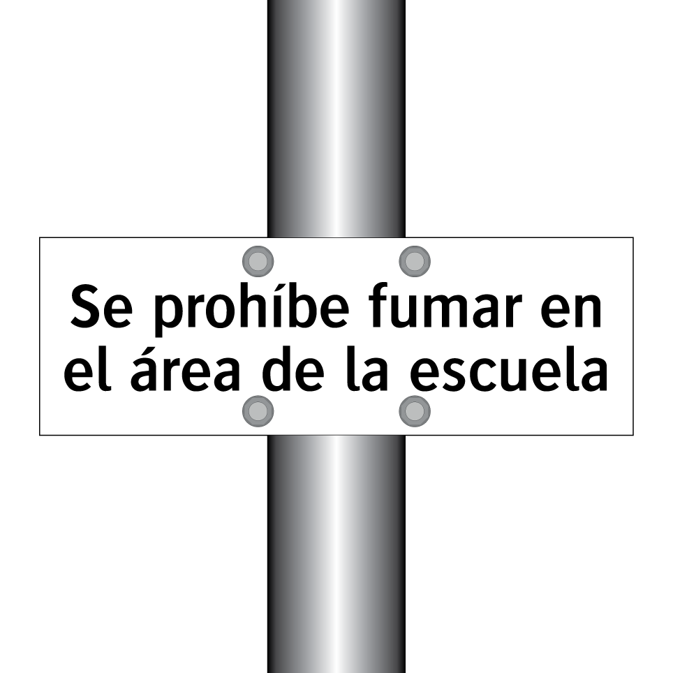 Se prohíbe fumar en el área de la escuela