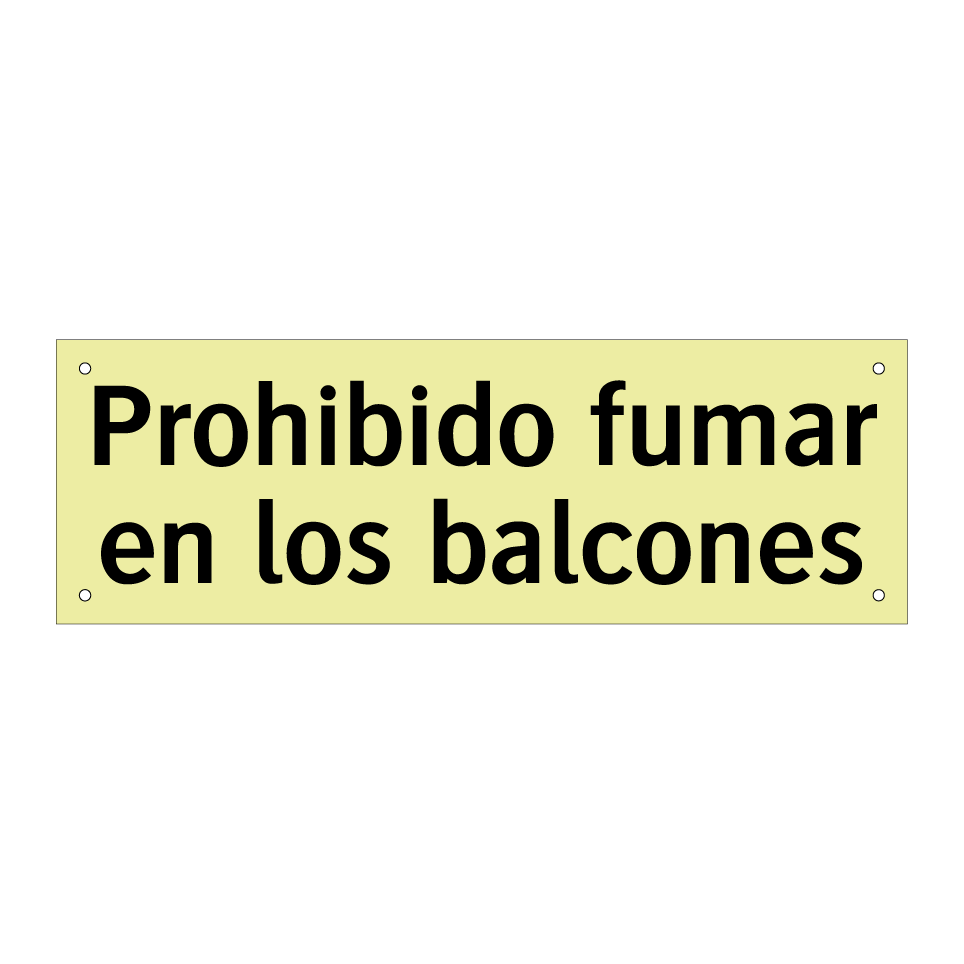Prohibido fumar en los balcones
