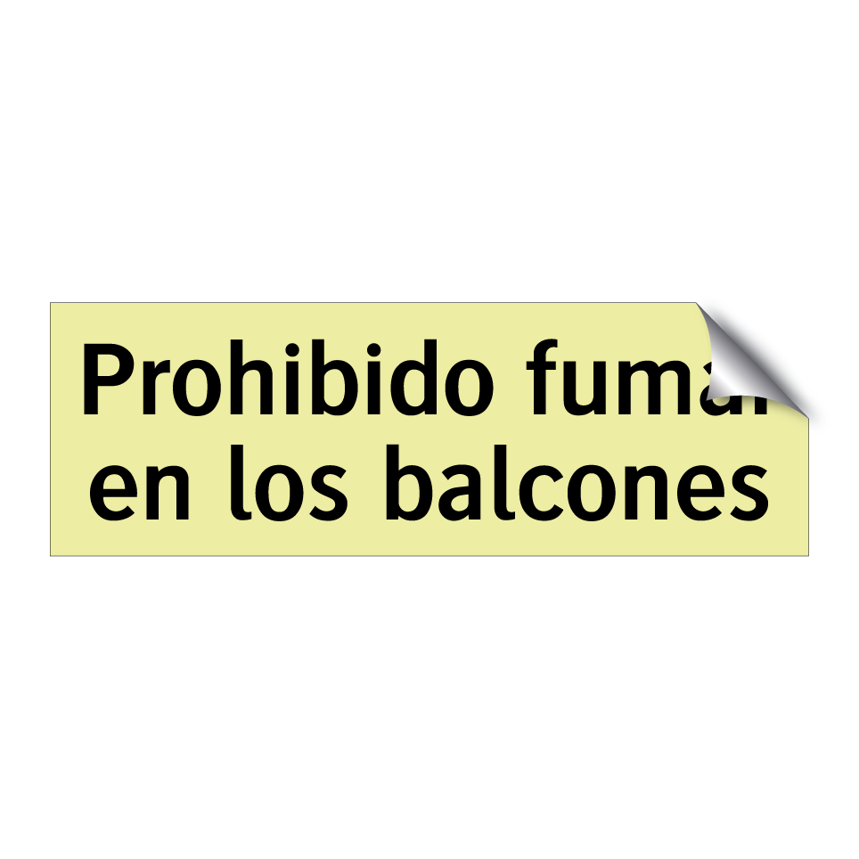 Prohibido fumar en los balcones