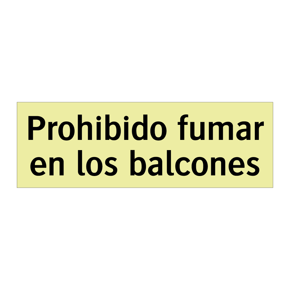 Prohibido fumar en los balcones