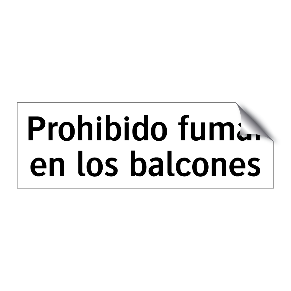 Prohibido fumar en los balcones