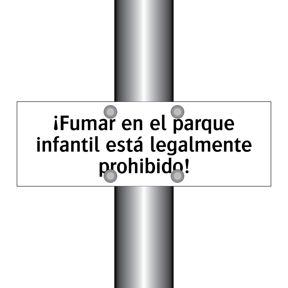 ¡Fumar en el parque infantil está legalmente prohibido!