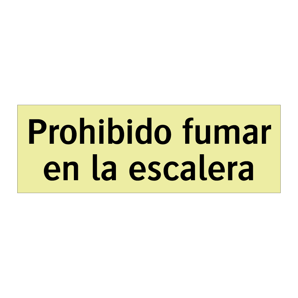 Prohibido fumar en la escalera