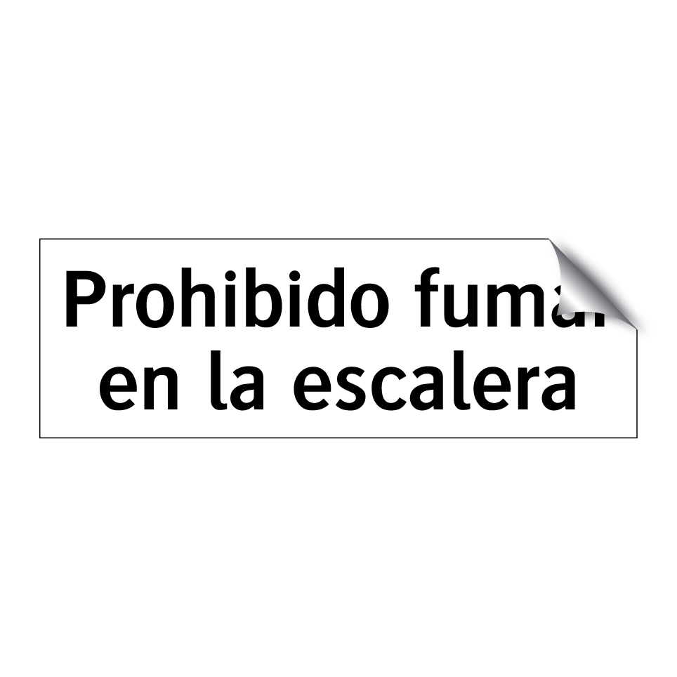 Prohibido fumar en la escalera