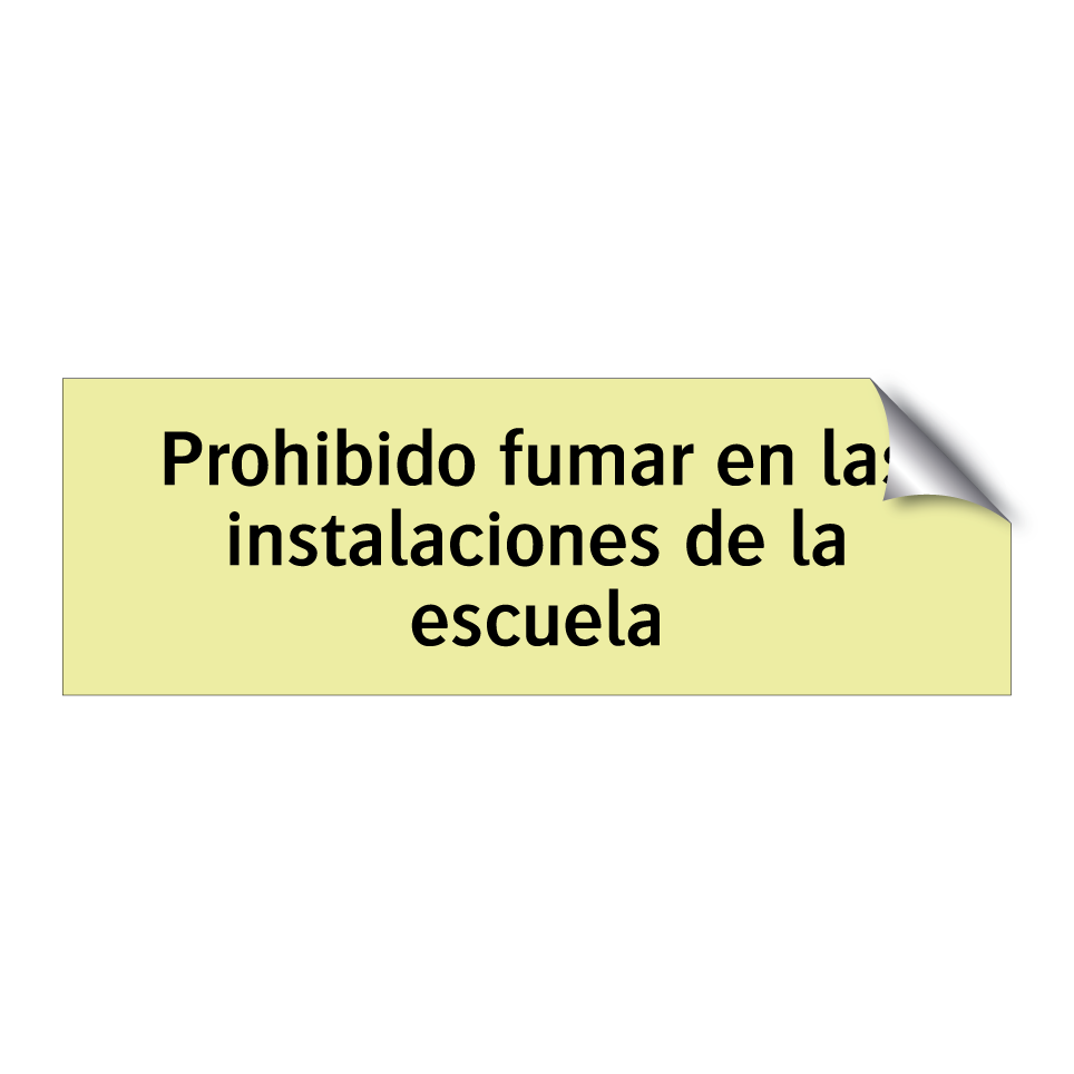 Prohibido fumar en las instalaciones de la escuela