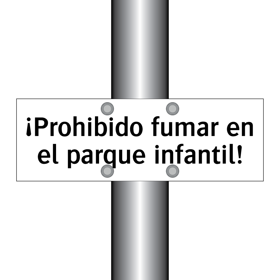 ¡Prohibido fumar en el parque infantil!
