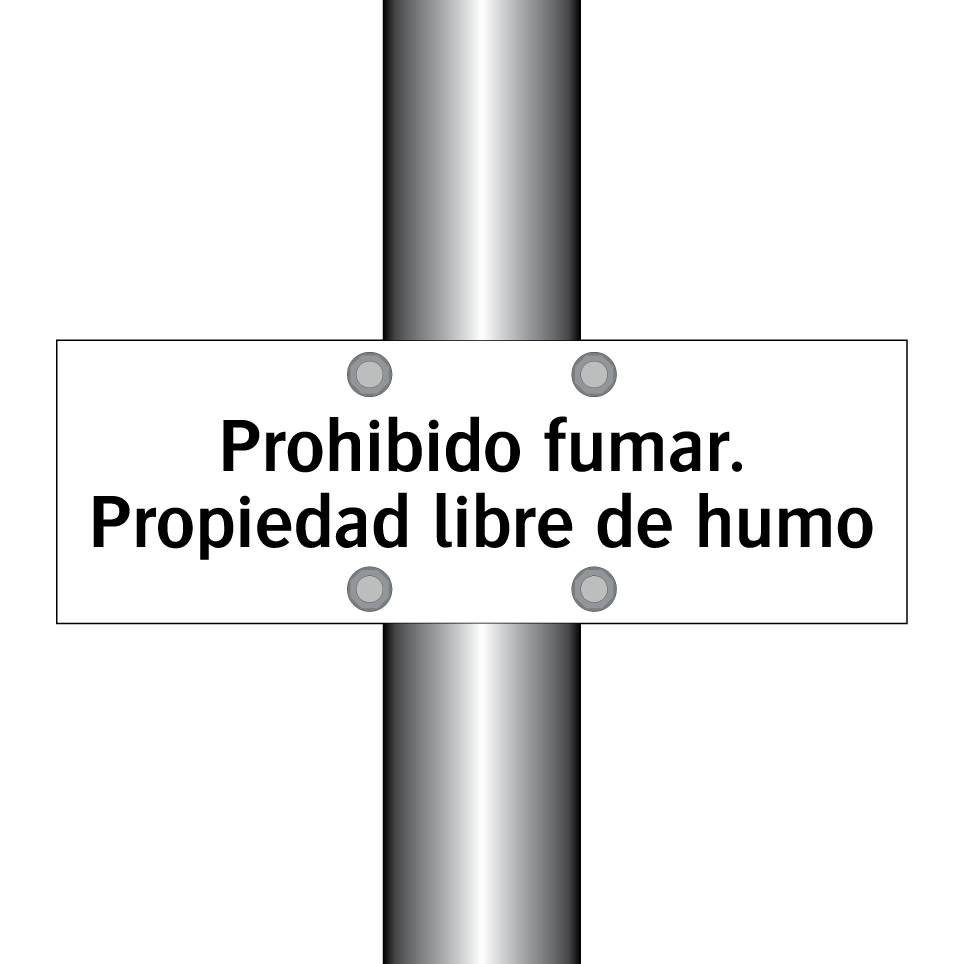 Prohibido fumar. Propiedad libre de humo
