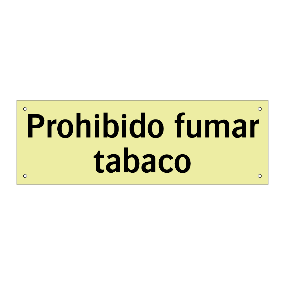 Prohibido fumar tabaco