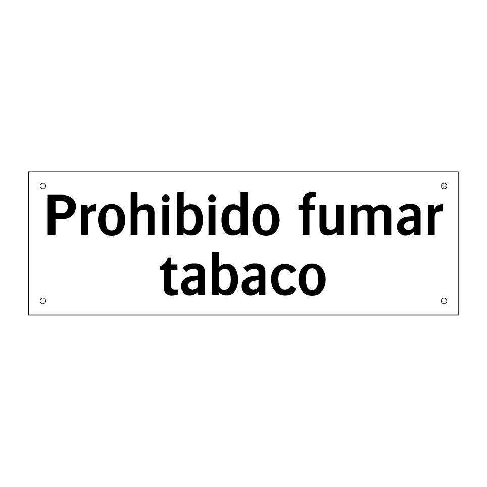 Prohibido fumar tabaco