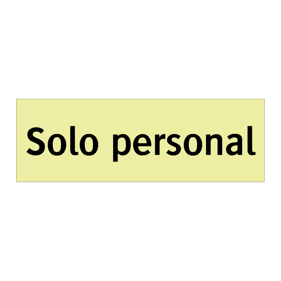 Solo personal