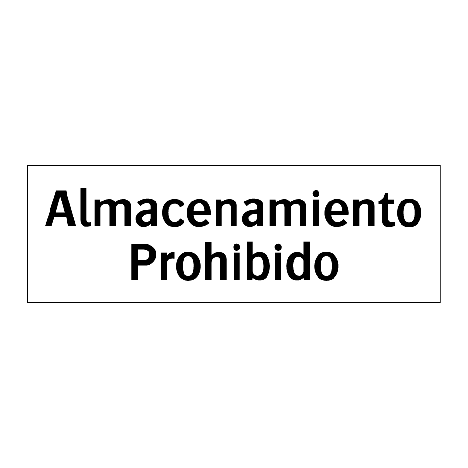 Almacenamiento Prohibido
