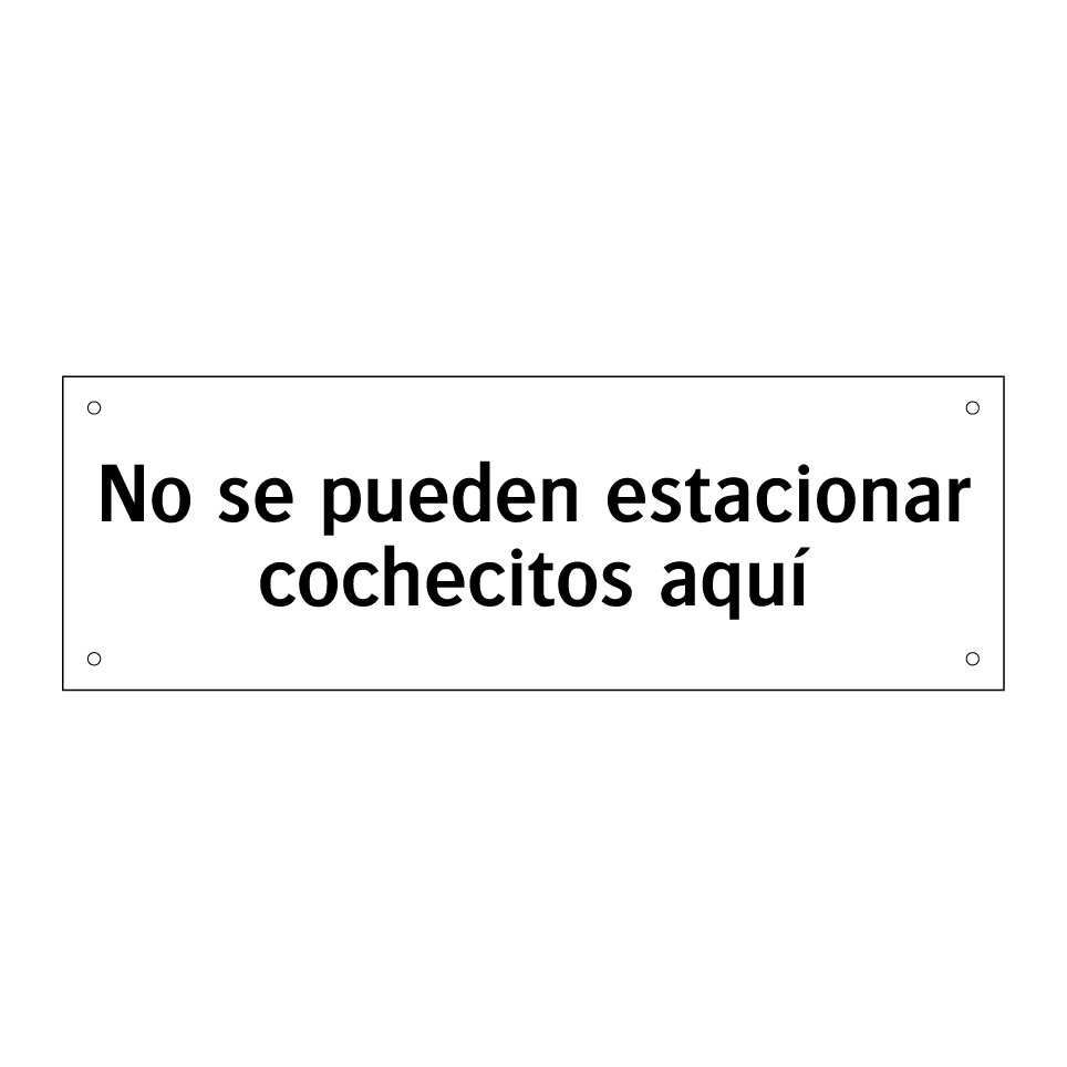 No se pueden estacionar cochecitos aquí