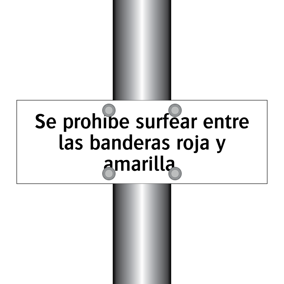 Se prohíbe surfear entre las banderas roja y amarilla.