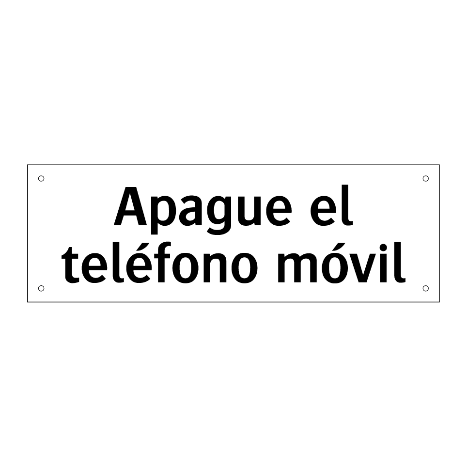 Apague el teléfono móvil