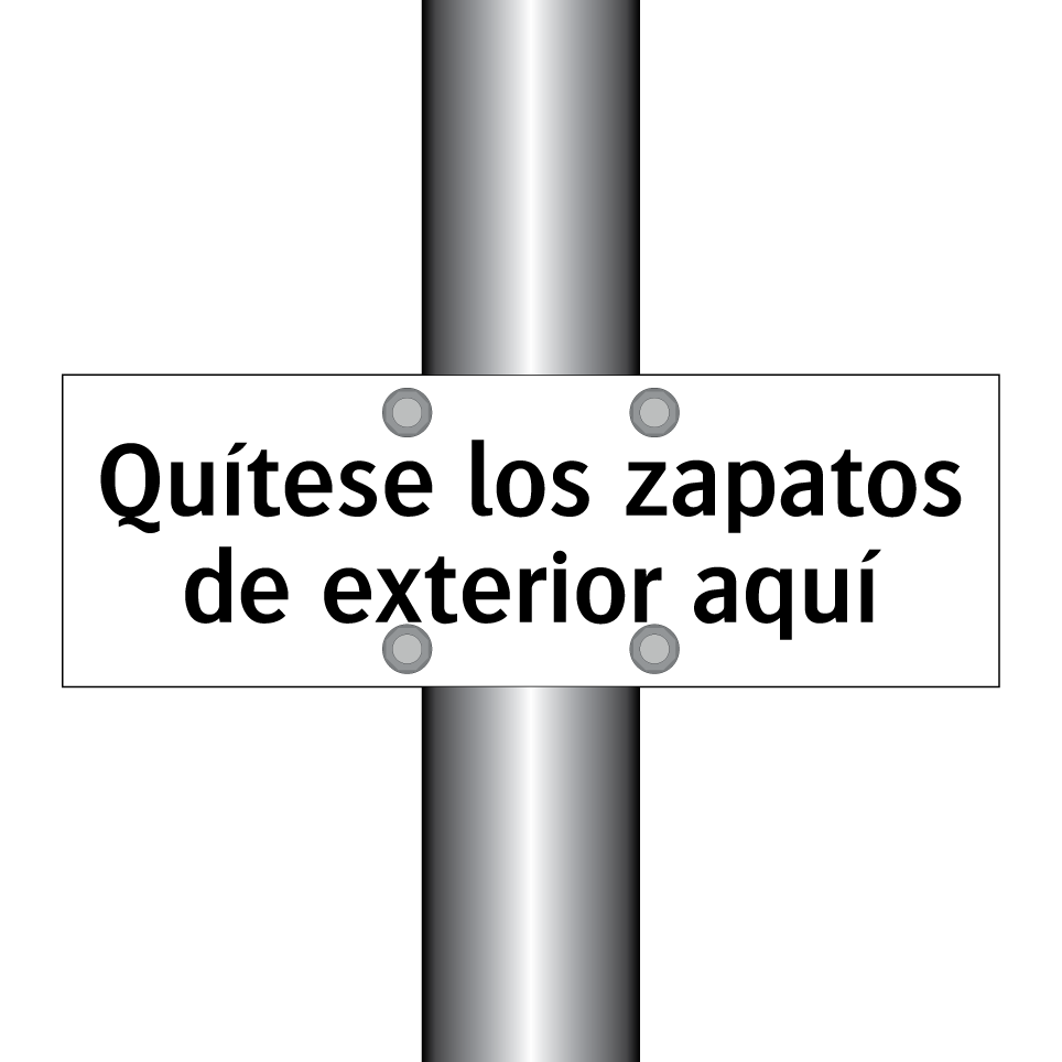 Quítese los zapatos de exterior aquí