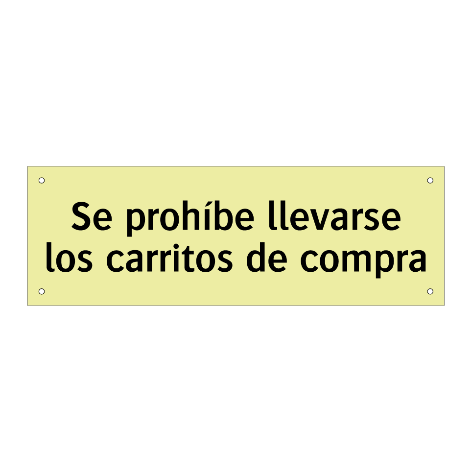 Se prohíbe llevarse los carritos de compra