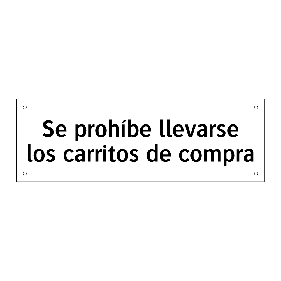 Se prohíbe llevarse los carritos de compra