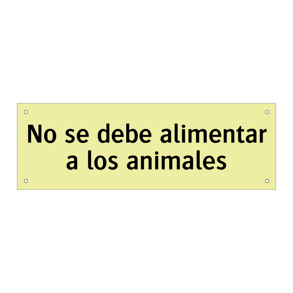 No se debe alimentar a los animales