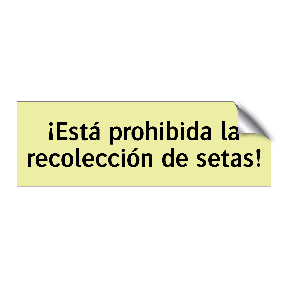 ¡Está prohibida la recolección de setas!