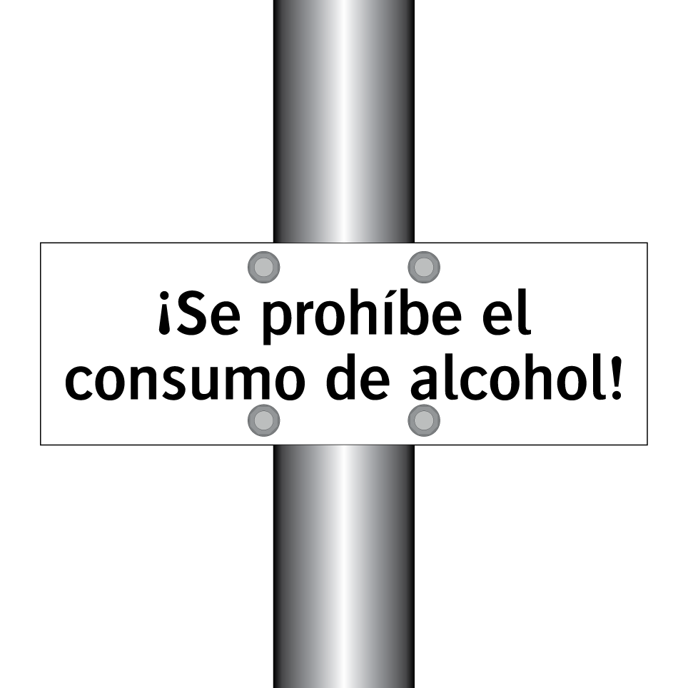 ¡Se prohíbe el consumo de alcohol!
