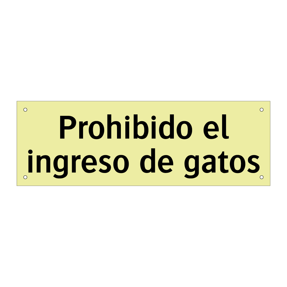 Prohibido el ingreso de gatos