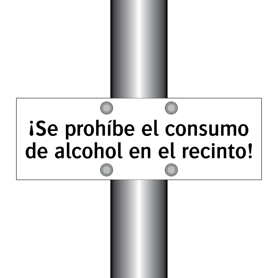 ¡Se prohíbe el consumo de alcohol en el recinto!