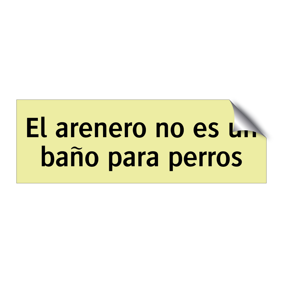 El arenero no es un baño para perros