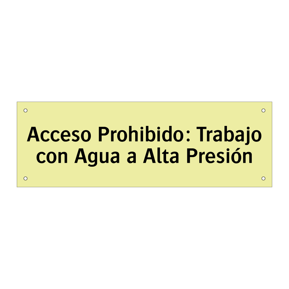 Acceso Prohibido: Trabajo con Agua a Alta Presión