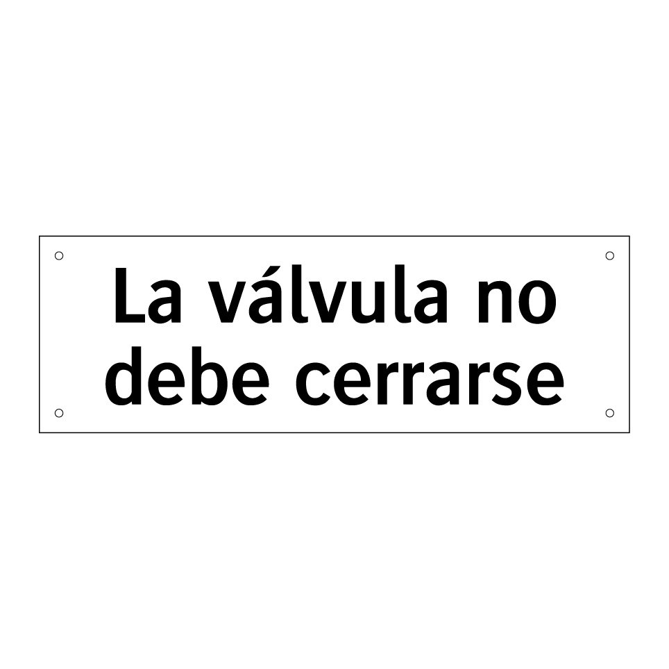 La válvula no debe cerrarse