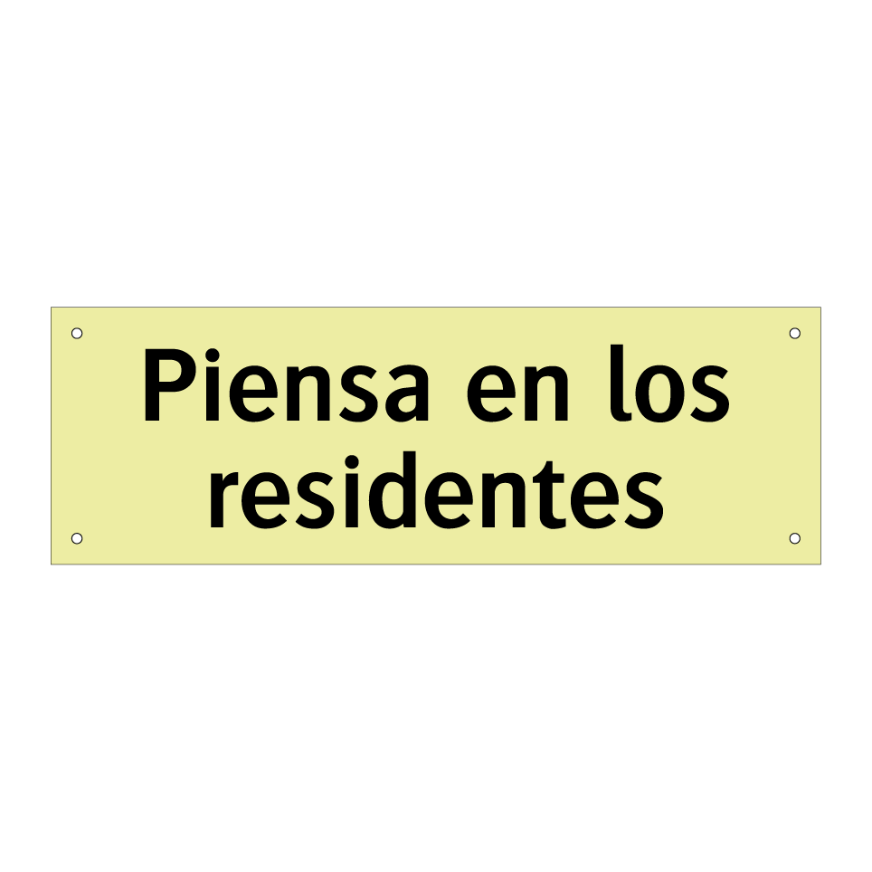 Piensa en los residentes