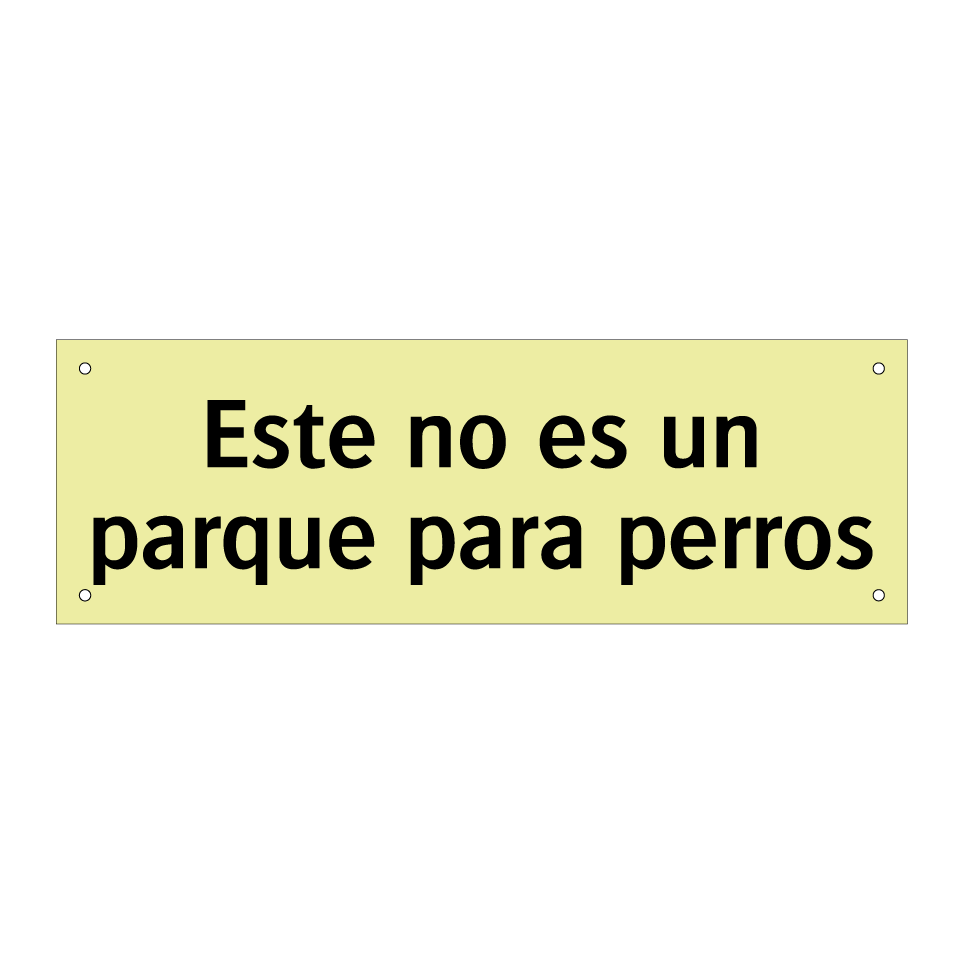 Este no es un parque para perros