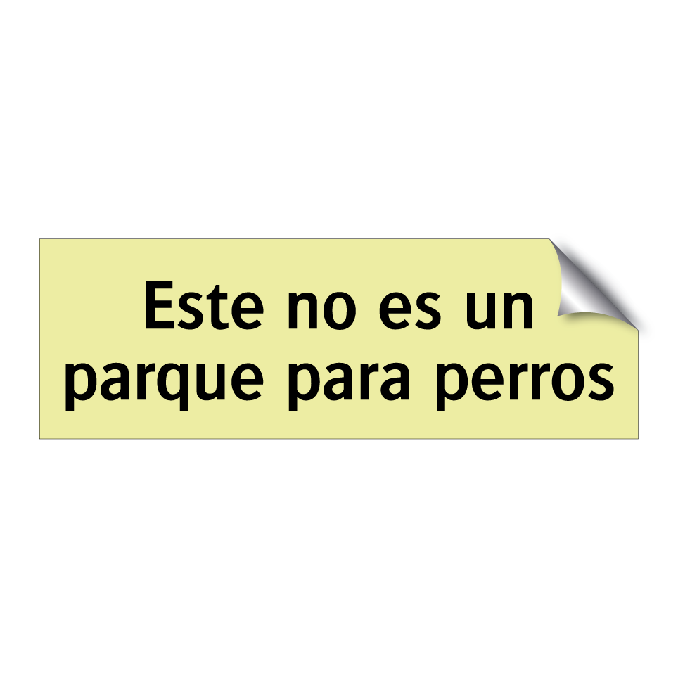 Este no es un parque para perros