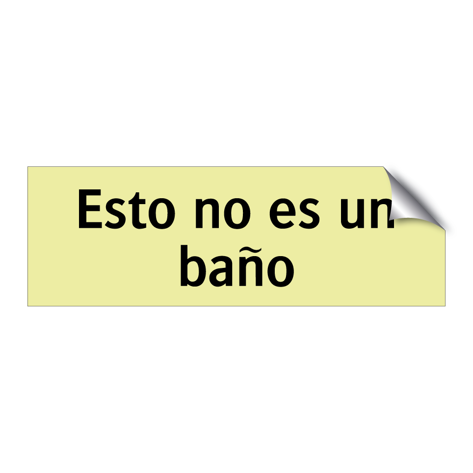 Esto no es un baño