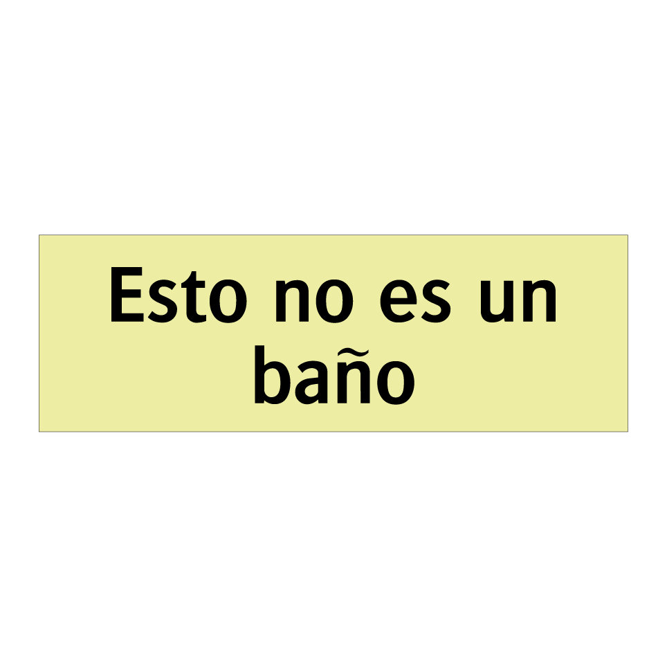 Esto no es un baño