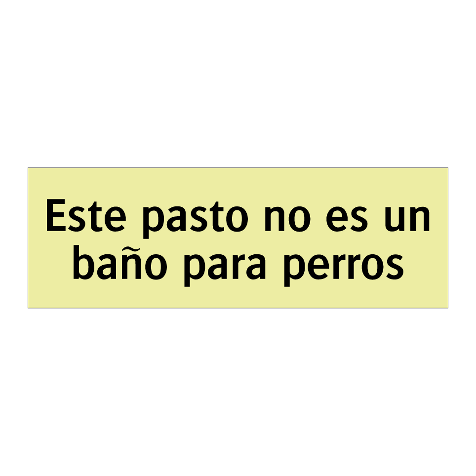 Este pasto no es un baño para perros