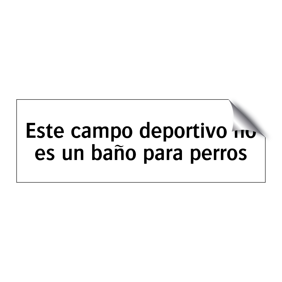 Este campo deportivo no es un baño para perros