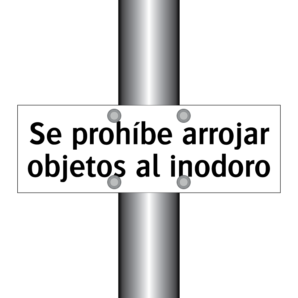 Se prohíbe arrojar objetos al inodoro