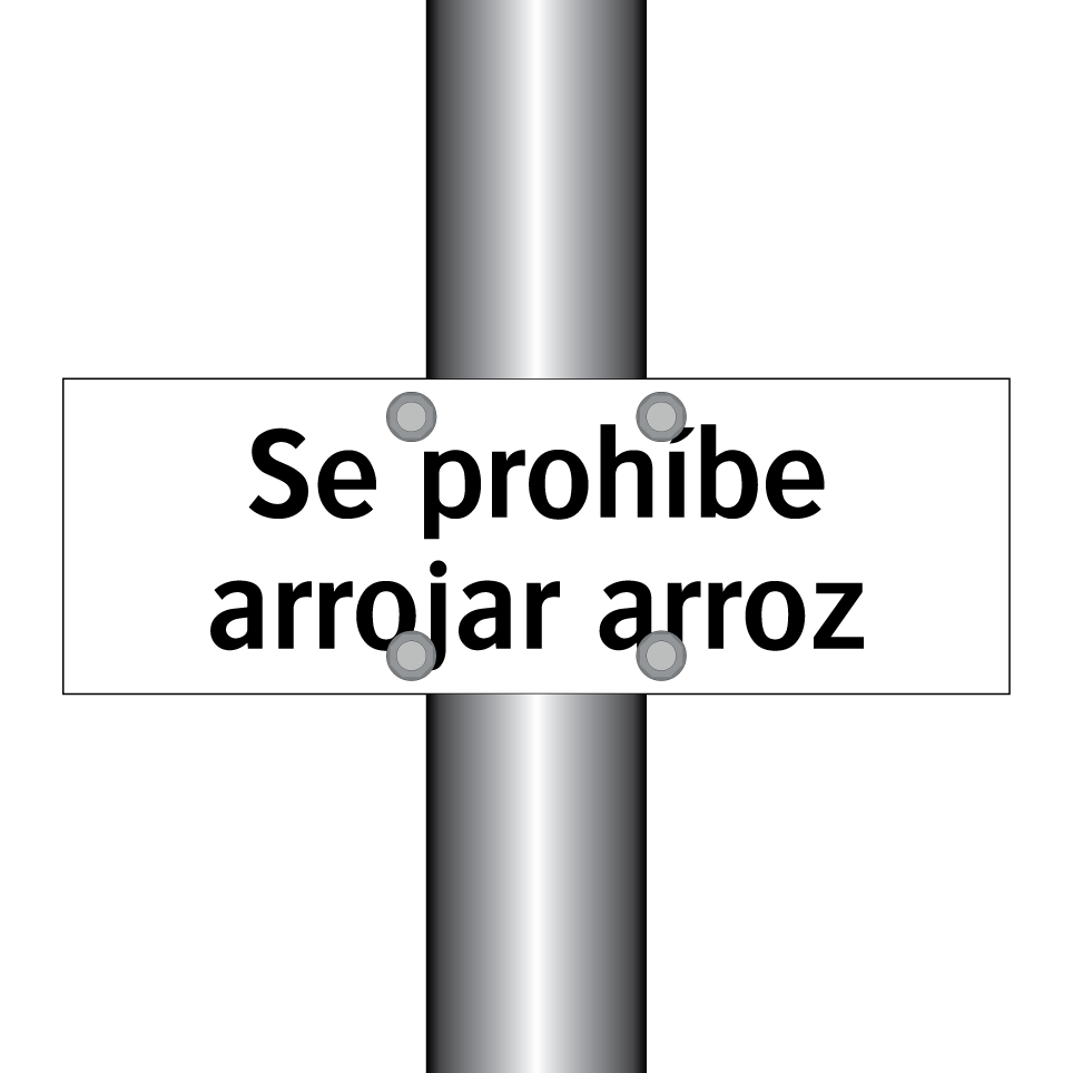 Se prohíbe arrojar arroz