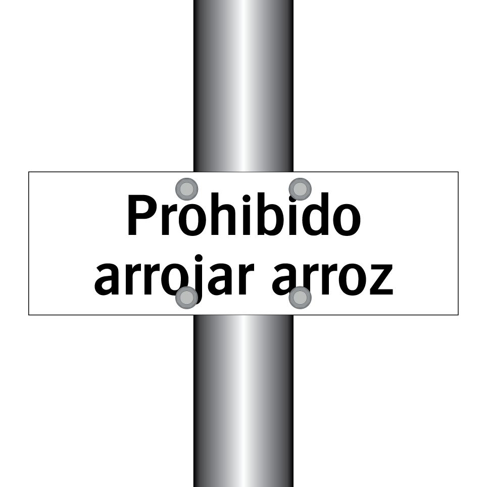 Prohibido arrojar arroz