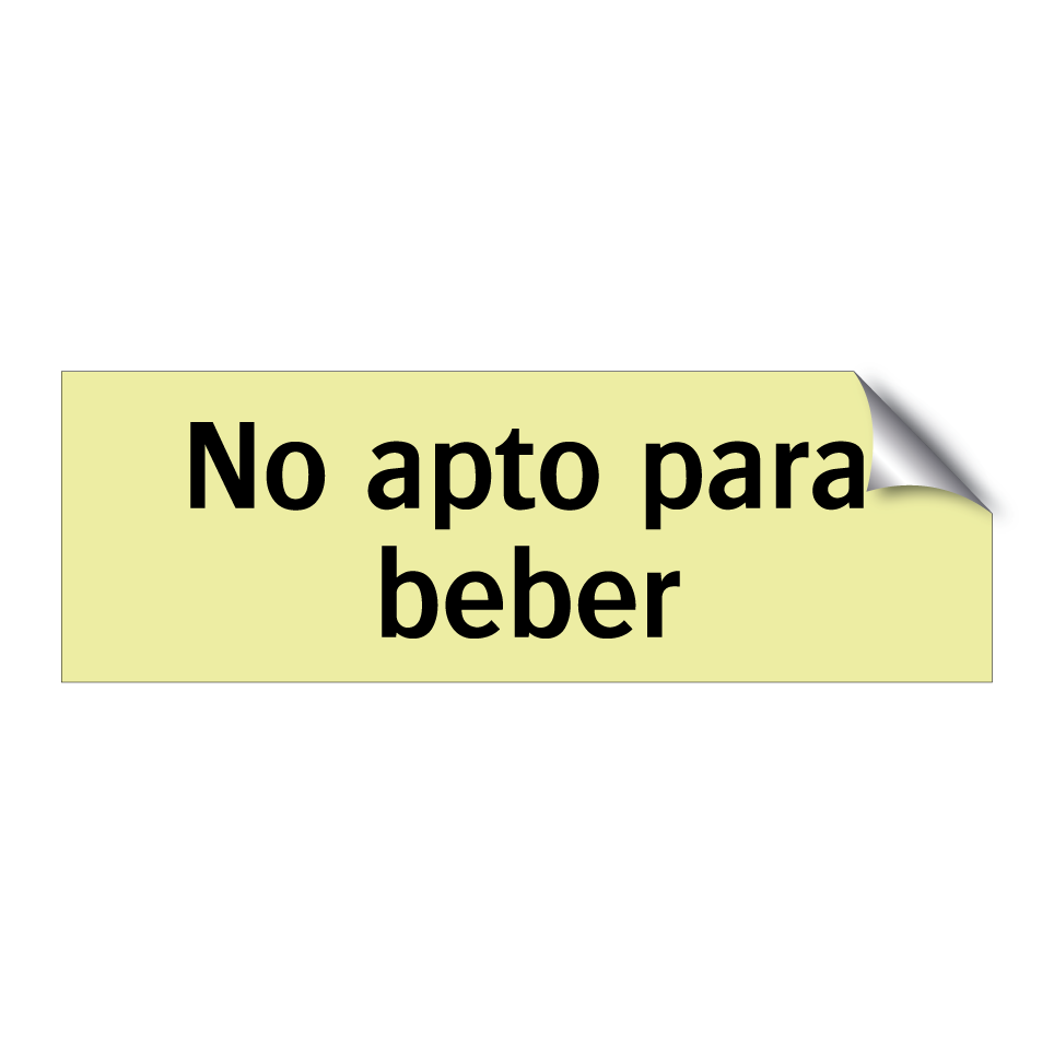 No apto para beber